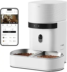 PETLIBRO Automatic Cat Feeder for 2 Cats, AI Recognition Camera Intake Log