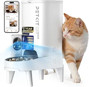 PETKIT Automatic Cat Feeder with Camera, Upgraded Multi-Cat Recognition, 2.4G&5G WiFi Pet Feeder with Freshness Preservation,3L Timed Food Dispenser with Low Food Sensor,Night Vision Motion Capturing