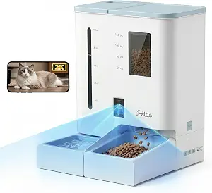 iPettie Camera Automatic Cat Feeder and Water Dispenser, 5G/2.4GHz WiFi
