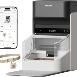 PETLIBRO RFID Automatic Cat Feeder, Collar Tag-Activated Personalized Meals, 5G&2.4G Wi-Fi Programmable Cat Food Dispenser with Cats Recognition & Diet Tracking for Multi-Pet Homes and Different Diets