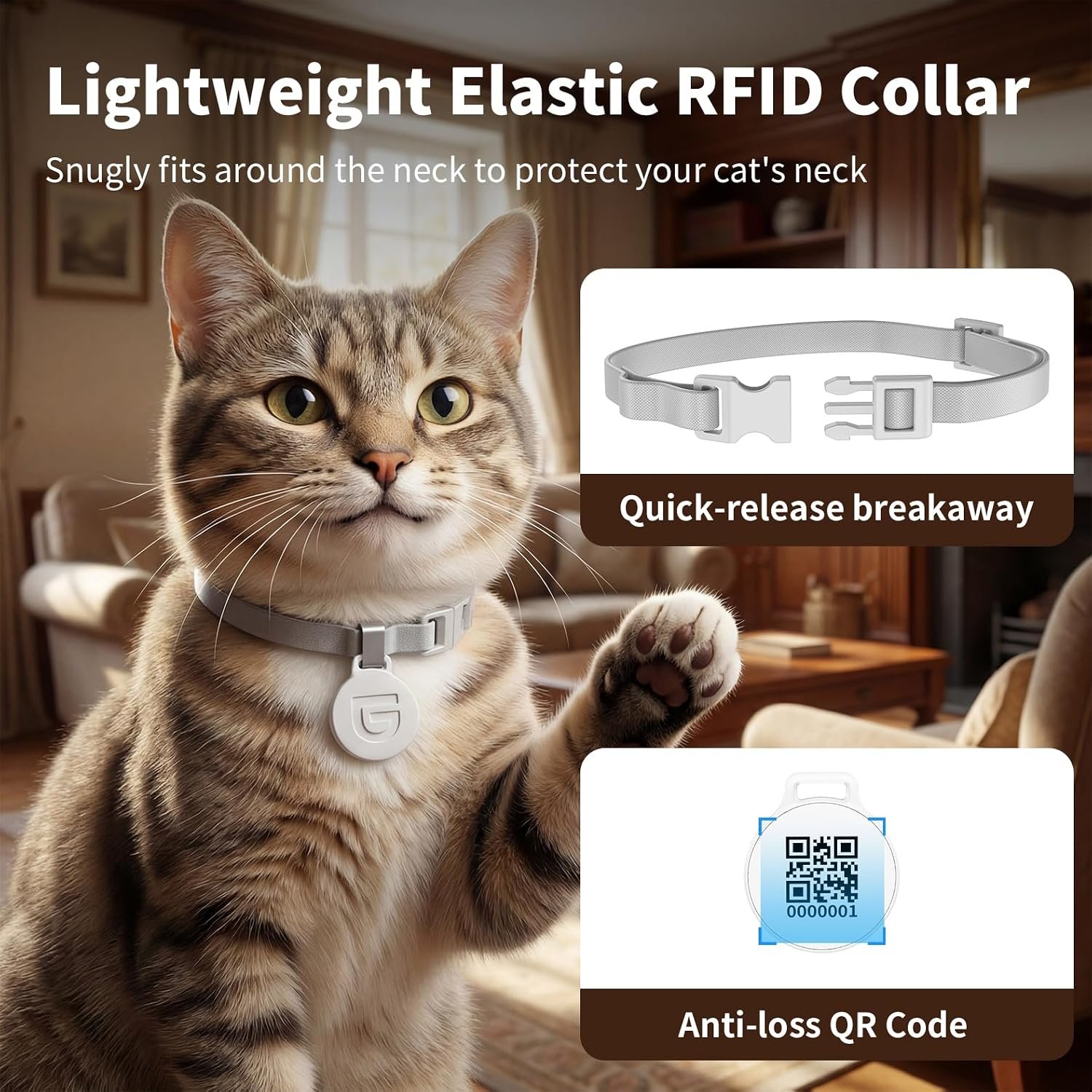 HoneyGuaridan RFID Automatic Cat Feeder,Collar Tag for Personalized Meal | 4.6L 5G WiFi Cat Food Dispenser with Cats Recognition,Diet Tracking and Anti-theft for Multi Pet Home and Different Diet - Image 9