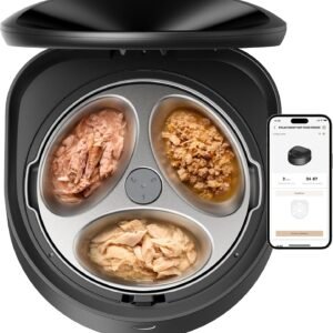 PETLIBRO Automatic Wet Food Cat Feeder 2026 New Version with Semiconductor Cooling, Refrigerated 3 Fresh Meals in 3 Days, App-Controlled Pet Food Dispenser, Stainless Steel Bowl, Easy to Clean