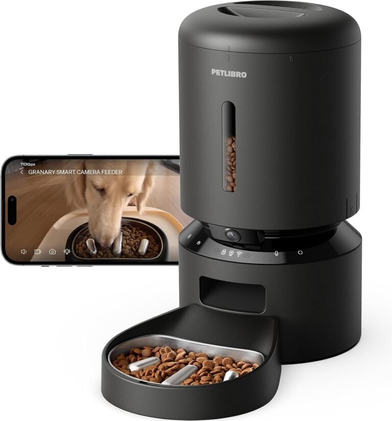 PETLIBRO 5L automatic cat feeder with camera — 1080P, slow-feed bowl